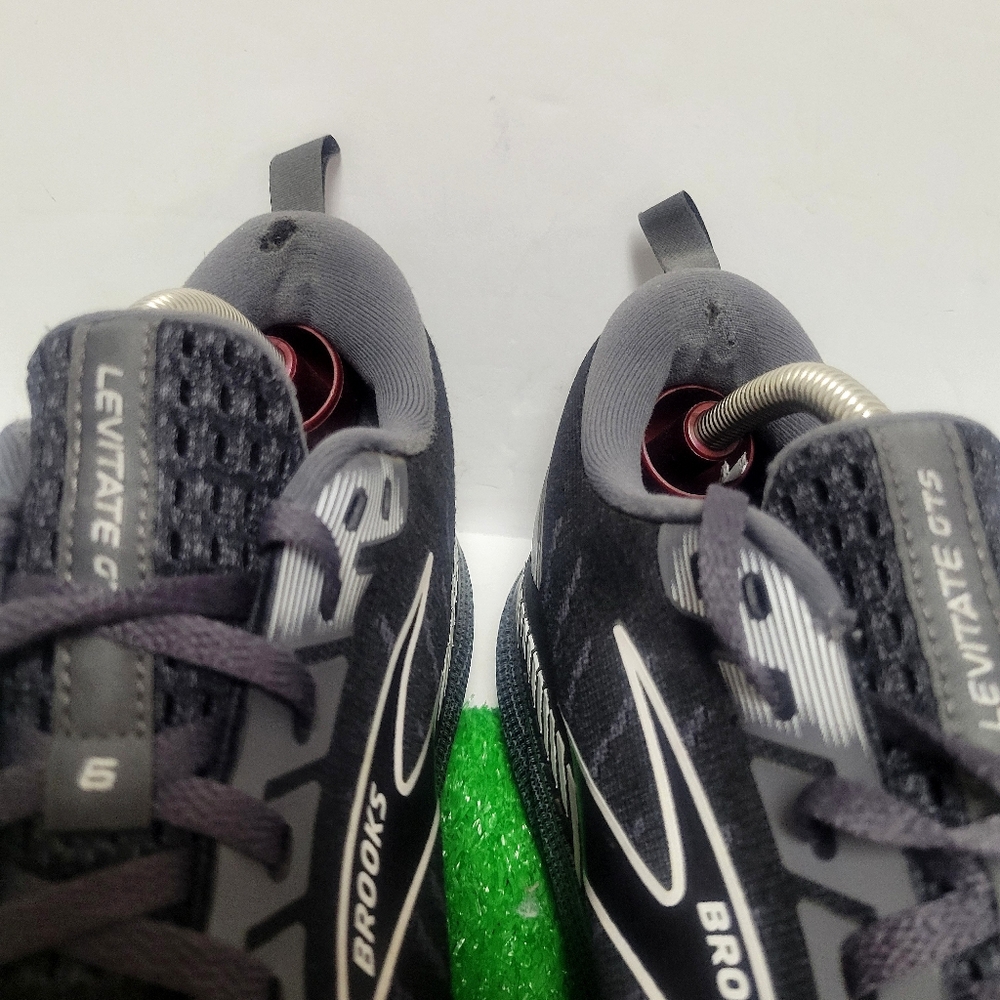 Brooks Levitate GTS 6 Men's Sz 9.5 B Running Shoes Mesh Trainer Black Silver - Picture 7 of 9
